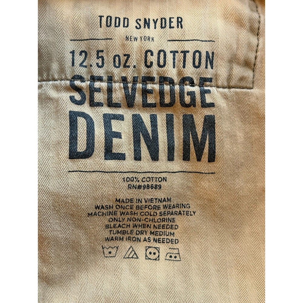 Todd Snyder Selvedge Jeans Mens 36x32 Slim Fit 12.5oz Japanese Denim Light Wash - Picture 2 of 9